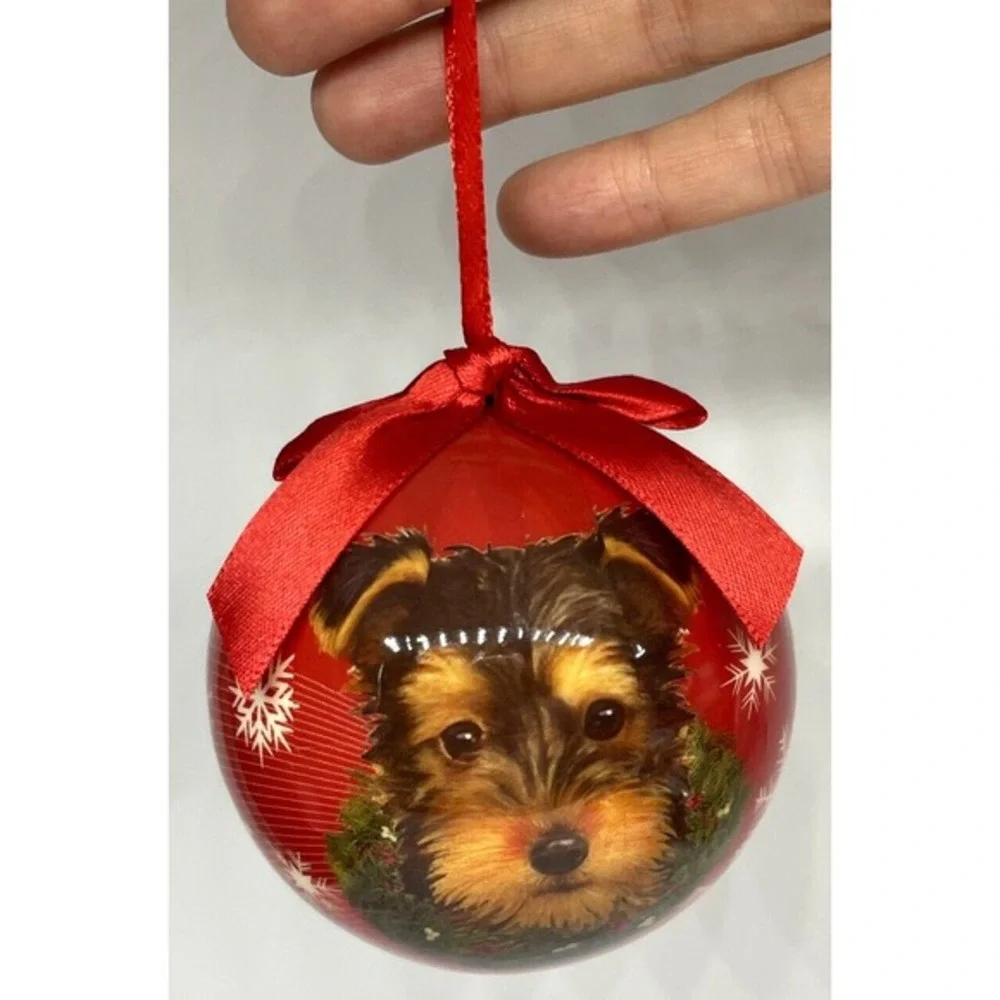 Yorkie Puppy Dog Christmas Ornament Shatterproof‎ NEW in Box